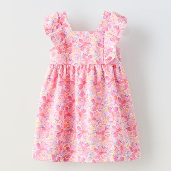 NWT - Zara Kids - JACQUARD PRINT DRESS - 2T - Picture 1 of 6